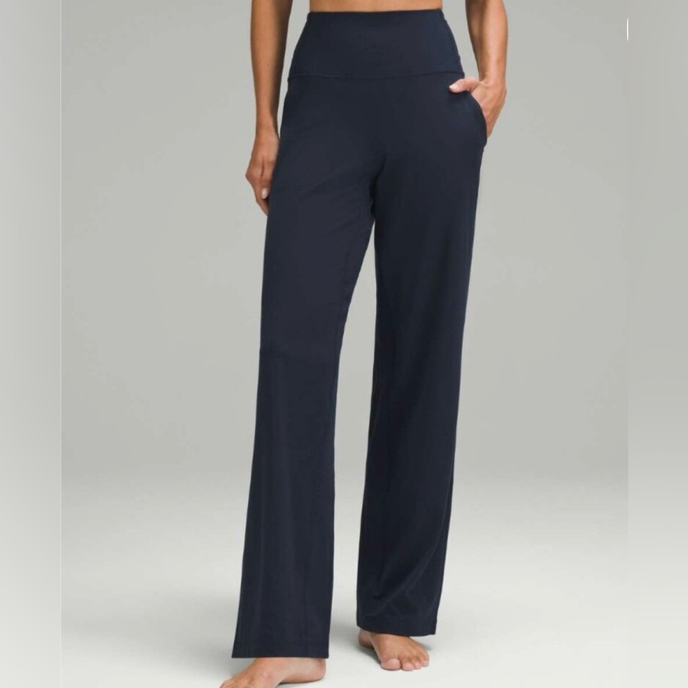 NWT- Lululemon athletica Navy Wide-Leg Lounge Pant Regular- Size 10